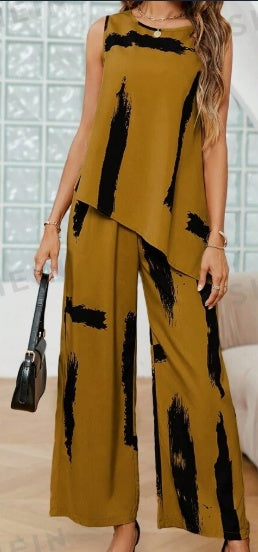 Sienna | Elegantes zweiteiliges Set mit Abstrakt-Print